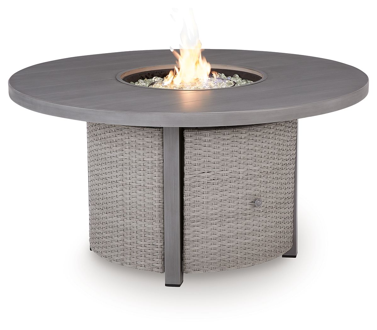 Half Moon Beach - Round Fire Pit Table - Gray Fire Pits by Signature Design by Ashley® - Walls Furniture & Mattress