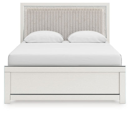 Zuraleus - Queen Upholstered Panel Bed - White Panel Beds by Signature Design by Ashley® - Walls Furniture & Mattress