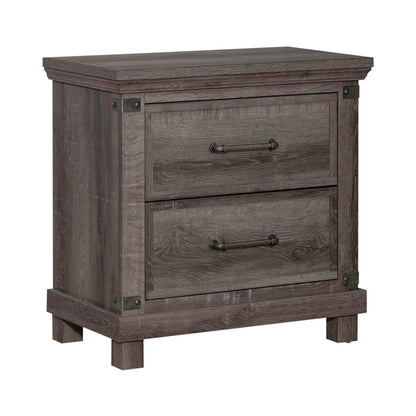 Lakeside Haven - Nightstand With Charging Station - Dark Brown Nightstands w/ Charging Stations by Liberty Furniture - Walls Furniture & Mattress