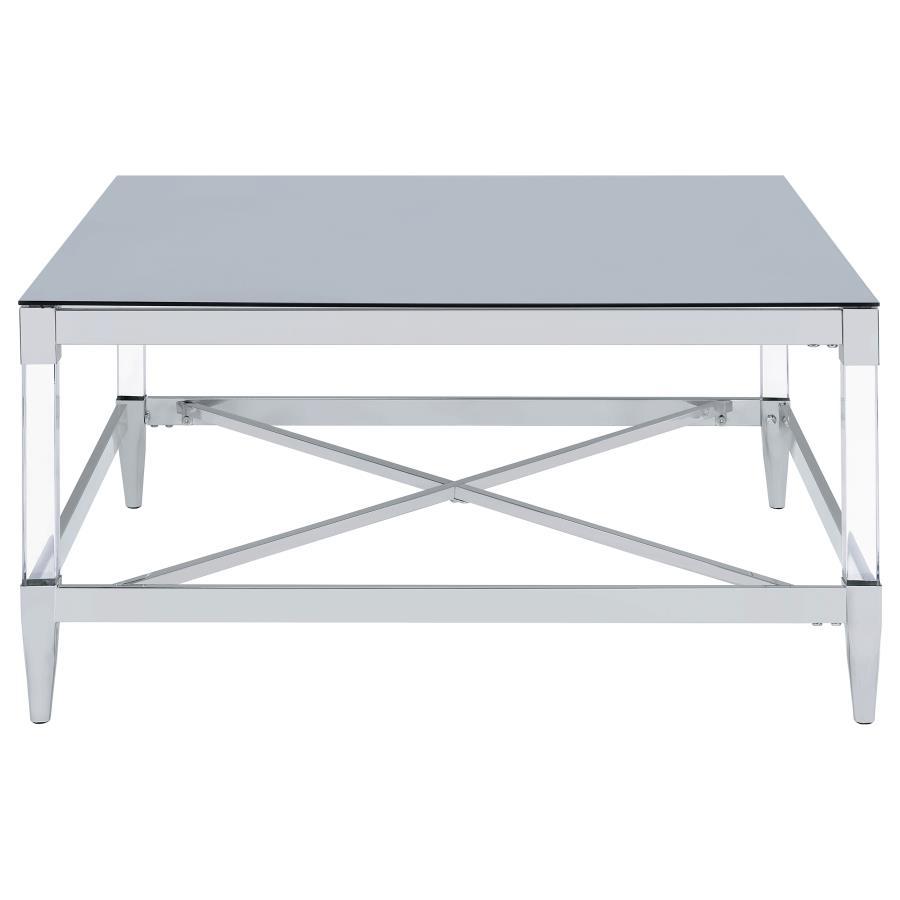 Lindley - Square Tempered Mirror Acrylic Table End Tables by Coaster Fine Furniture - Walls Furniture & Mattress