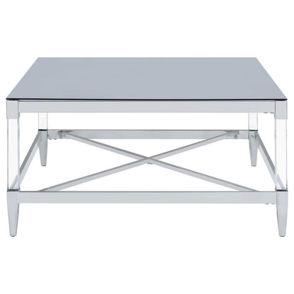 Lindley - Square Tempered Mirror Acrylic Table End Tables by Coaster Fine Furniture - Walls Furniture & Mattress