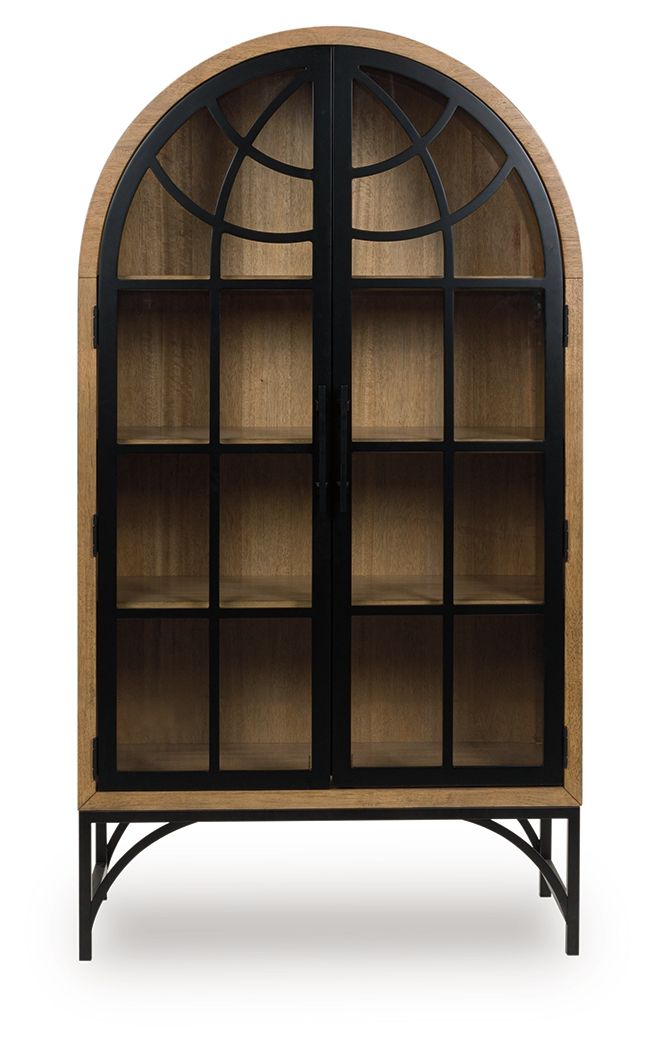 Gwenwich - Natural / Black - Accent Cabinet Accent Cabinets by Signature Design by Ashley® - Walls Furniture & Mattress