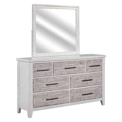 Backroads - Dresser & Mirror - White Dresser & Mirror by Liberty Furniture - Walls Furniture & Mattress