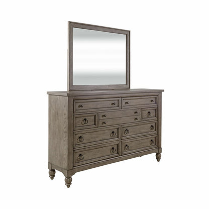 Americana Farmhouse - Dresser & Mirror Dresser & Mirror by Liberty Furniture - Walls Furniture & Mattress