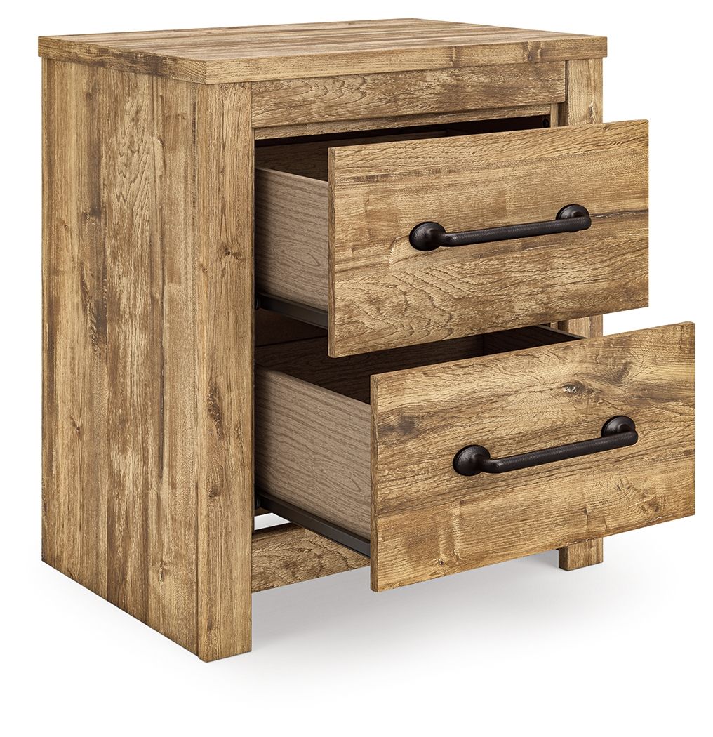 Maystonna - Two Drawer Night Stand - Brown Accent Nightstands by Signature Design by Ashley® - Walls Furniture & Mattress