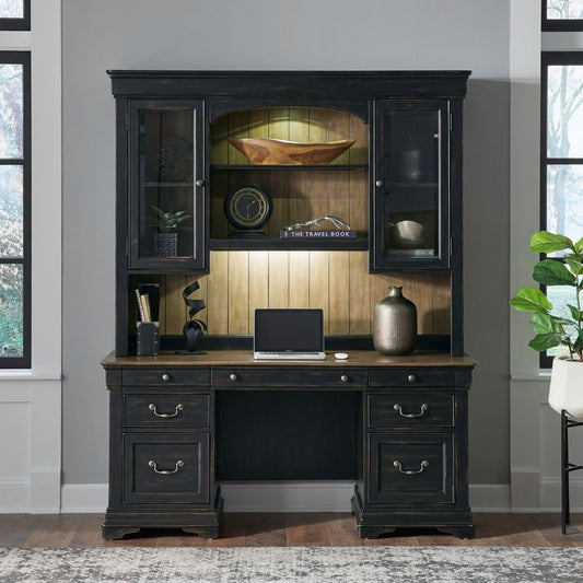 Meritage - Credenza & Hutch - Black Credenzas & Hutches by Liberty Furniture - Walls Furniture & Mattress