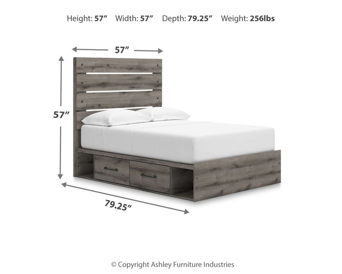 Graystorm - Panel Bed With Storage Storage Beds by Signature Design by Ashley® - Walls Furniture & Mattress