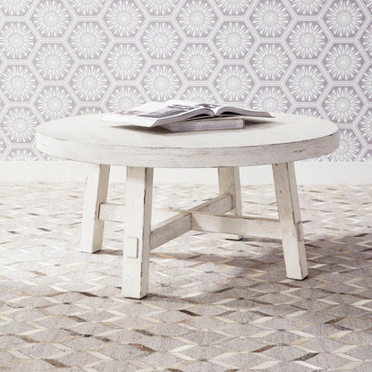 Modern Farmhouse - Splay Leg Round Cocktail Table Cocktail Tables by Liberty Furniture - Walls Furniture & Mattress