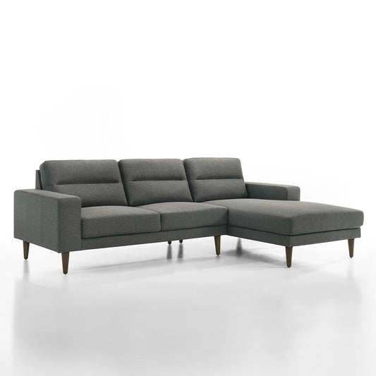 Vale - 2 Piece Chaise Sectional - Gray Stationary Sectionals by New Classic - Walls Furniture & Mattress