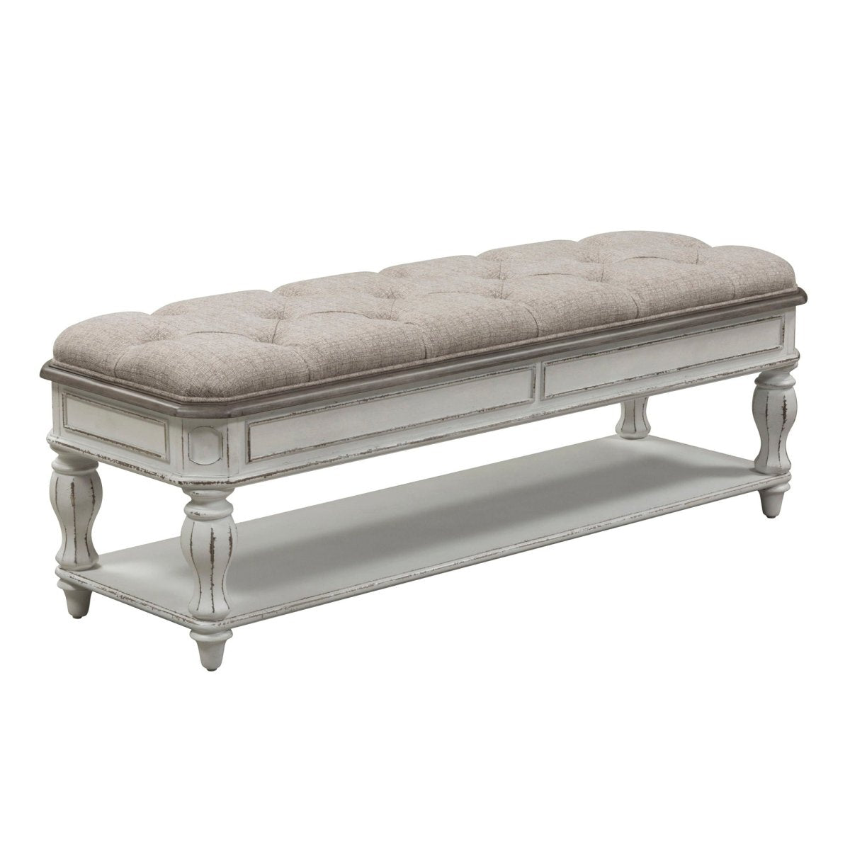 Magnolia Manor - Bed Bench - White Storage Benches by Liberty Furniture - Walls Furniture & Mattress
