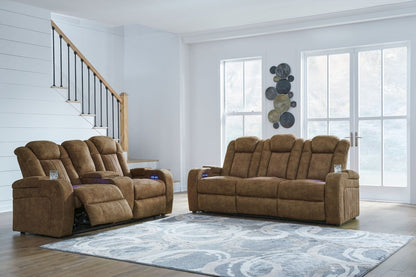 Wolfridge - 2 Pc. - Power Reclining Sofa, Power Reclining Loveseat With Console - Brindle Reclining Sofas & Loveseats by Signature Design by Ashley® - Walls Furniture & Mattress
