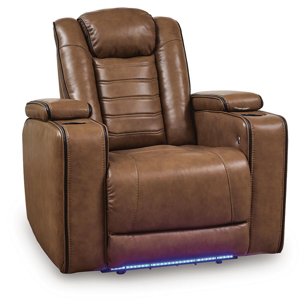 Gruaro - Power Recliner With Adjustable Headrest - Amber Reclining Chairs by Signature Design by Ashley® - Walls Furniture & Mattress