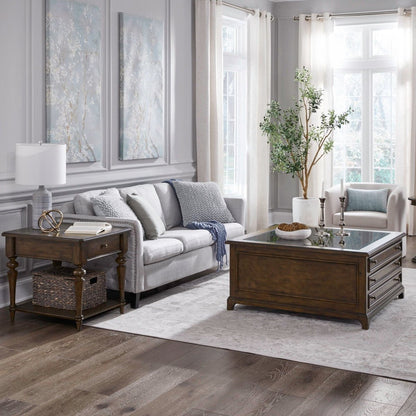 Arden Road - 3 Piece Table Set (Square Collector Cocktail Table) - Satin Cherry Table Sets by Liberty Furniture - Walls Furniture & Mattress