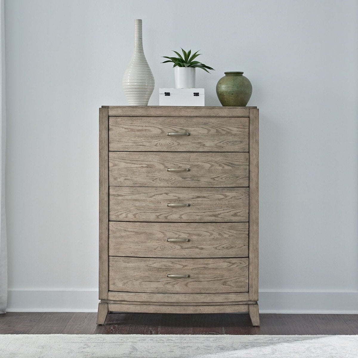 Avalon - 5 Drawer Chest - Burnished Beige Accent Chests by Liberty Furniture - Walls Furniture & Mattress
