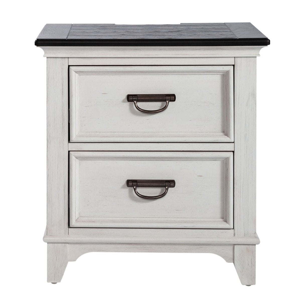 Allyson Park - 2 Drawer Nightstand With Charging Station - White Nightstands w/ Charging Stations by Liberty Furniture - Walls Furniture & Mattress