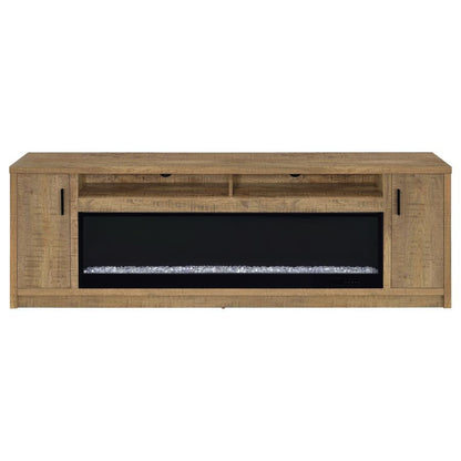 Eddy - 79" 2 - Door TV Stand Fireplace Media Console - Mango Fireplace TV Stands by Coaster Fine Furniture - Walls Furniture & Mattress
