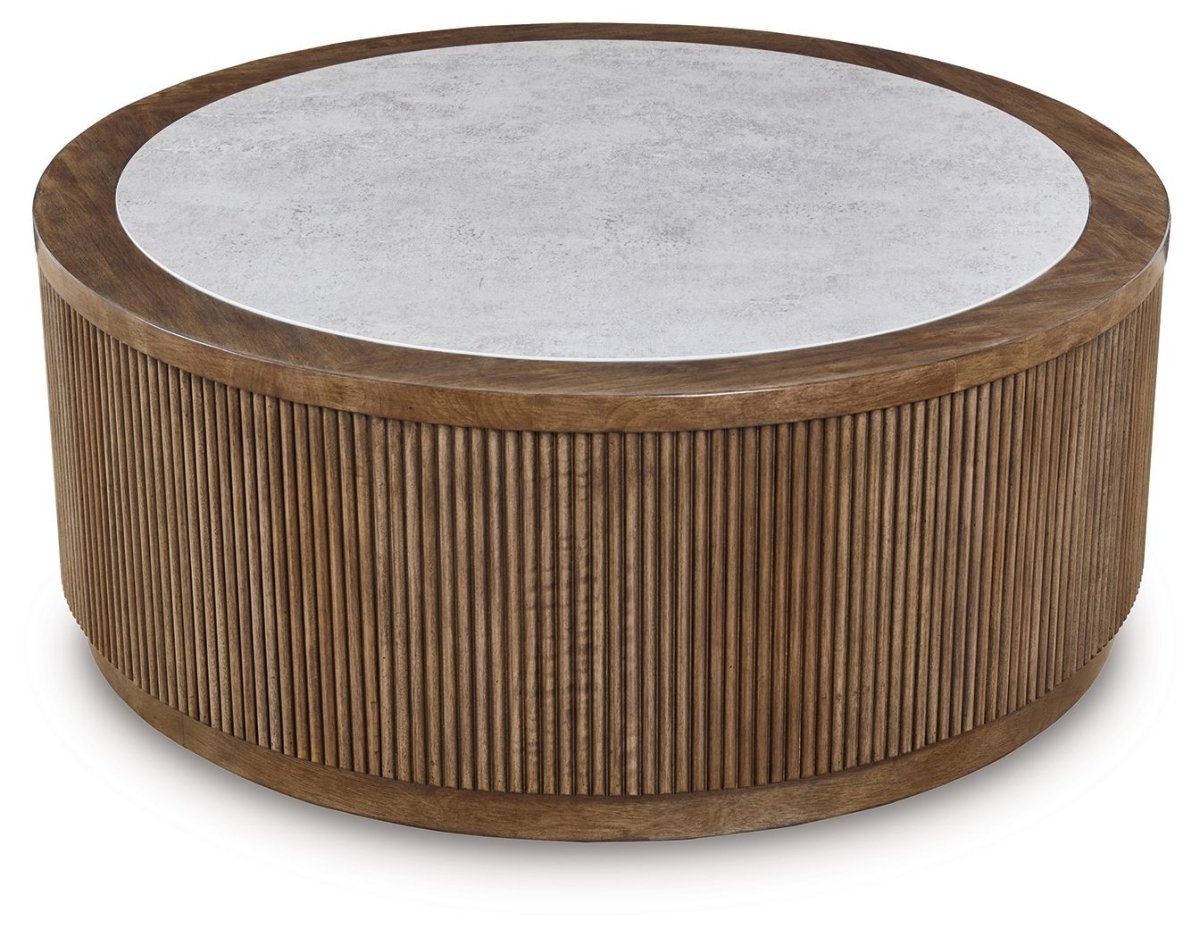 Hadonna - Round Table End Tables by Signature Design by Ashley® - Walls Furniture & Mattress