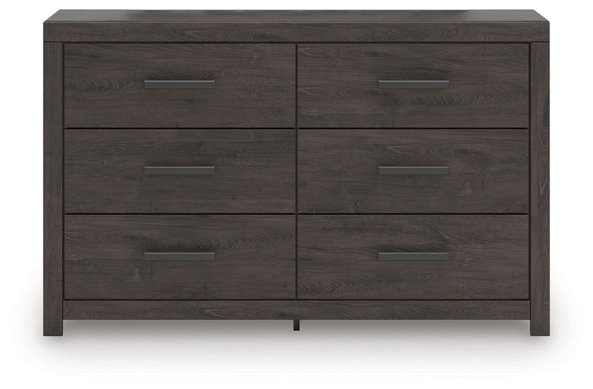 Prendonea - Six Drawer Dresser - Charcoal Dressers by Signature Design by Ashley® - Walls Furniture & Mattress