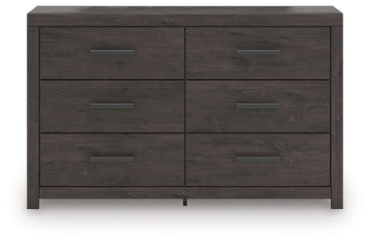 Prendonea - Six Drawer Dresser - Charcoal Dressers by Signature Design by Ashley® - Walls Furniture & Mattress