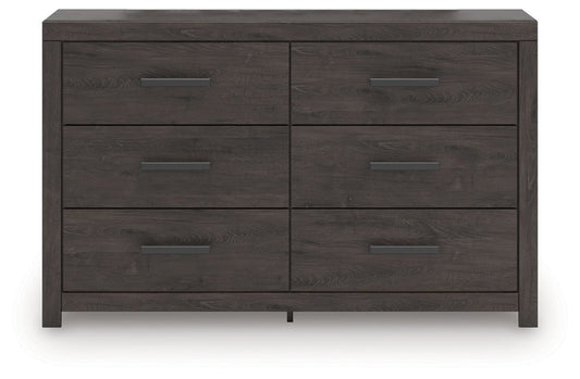 Prendonea - Six Drawer Dresser - Charcoal Dressers by Signature Design by Ashley® - Walls Furniture & Mattress