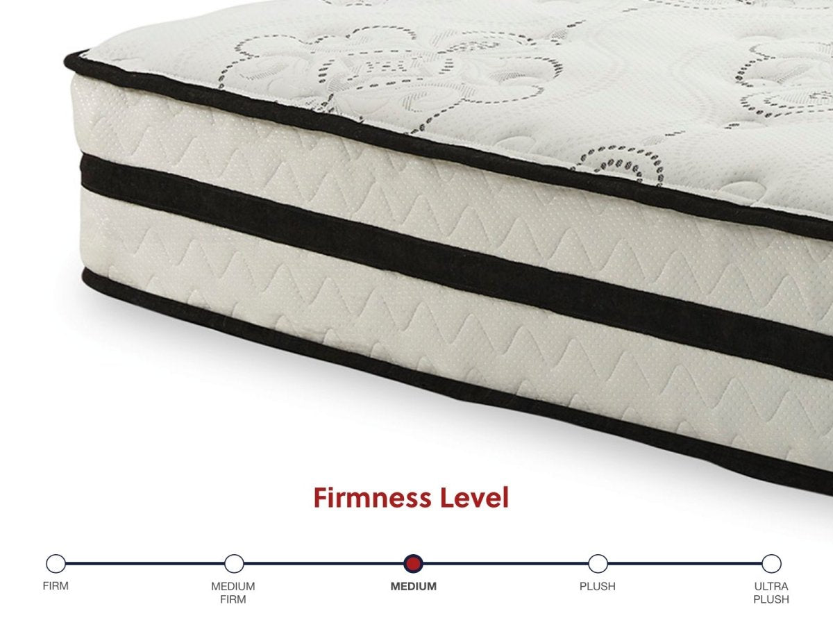 Chime 10 Inch Hybrid - White - 2 Pc. - Queen Mattress And Pillow Pillow Top Mattresses by Sierra Sleep® by Ashley - Walls Furniture & Mattress