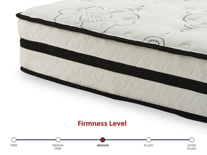 Chime 10 Inch Hybrid - White - 2 Pc. - Queen Mattress And Pillow Pillow Top Mattresses by Sierra Sleep® by Ashley - Walls Furniture & Mattress