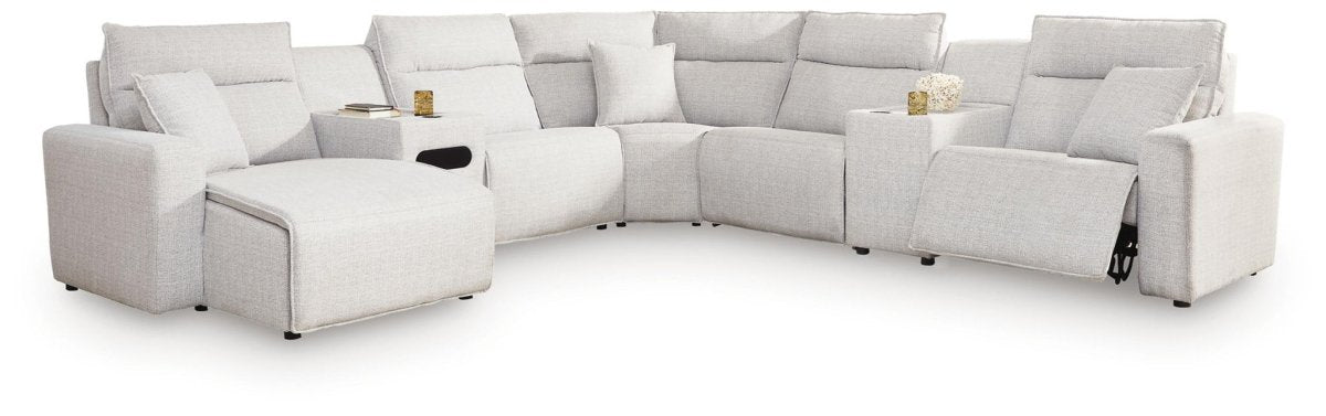 Modmax II - Reclining Sectional - Stone Reclining Sectionals by Signature Design by Ashley® - Walls Furniture & Mattress