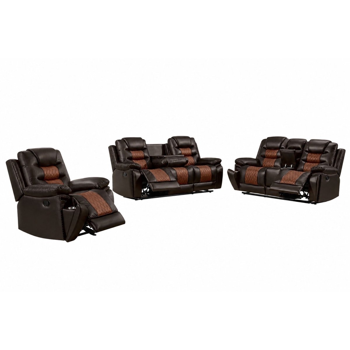 Nikko - Reclining Sofa Set Reclining Sofas & Loveseats by New Classic - Walls Furniture & Mattress
