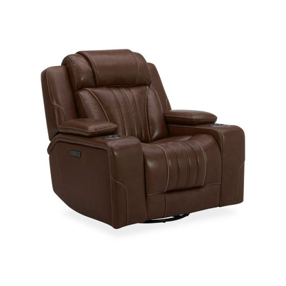 Caswell - Swivel Glider Recliner P2 - Brown Swivel Glider Chairs by Liberty Furniture - Walls Furniture & Mattress