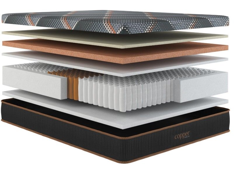 Copper Hybrid Plush Smooth Top Queen Mattress Hybrid Mattresses by Spring Air - Walls Furniture & Mattress