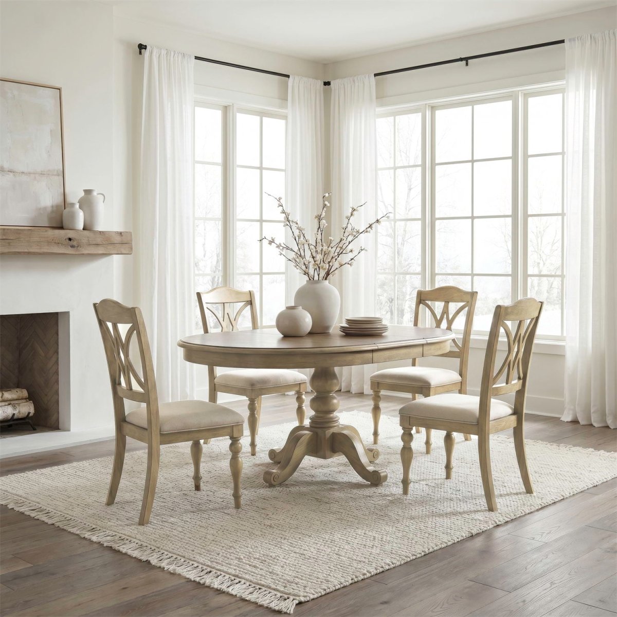 Summer House - Pedestal Table Set 5 Piece Dining Room Sets by Liberty Furniture - Walls Furniture & Mattress