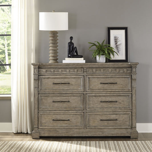 Town & Country - 8 Drawer Dresser - Medium Brown Dressers by Liberty Furniture - Walls Furniture & Mattress