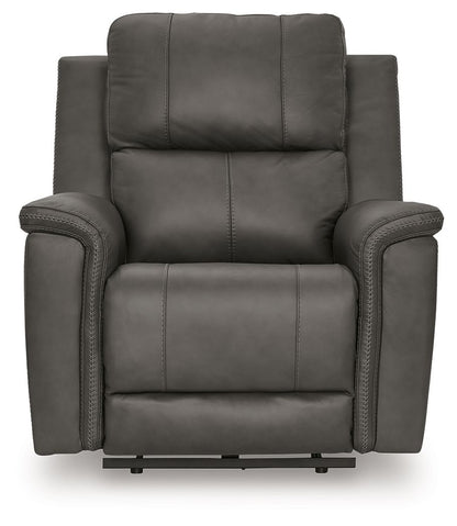 Bleckley - Power Recliner With Adjustable Headrest - Anchor