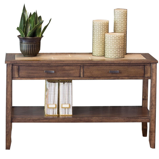 Mesa Valley - Sofa Table - Dark Brown Sofa Tables by Liberty Furniture - Walls Furniture & Mattress