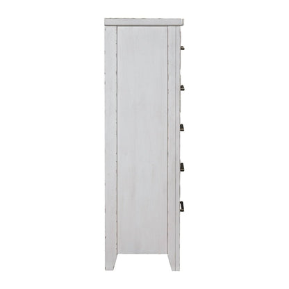 Backroads - 5 Drawer Chest - White Accent Chests by Liberty Furniture - Walls Furniture & Mattress