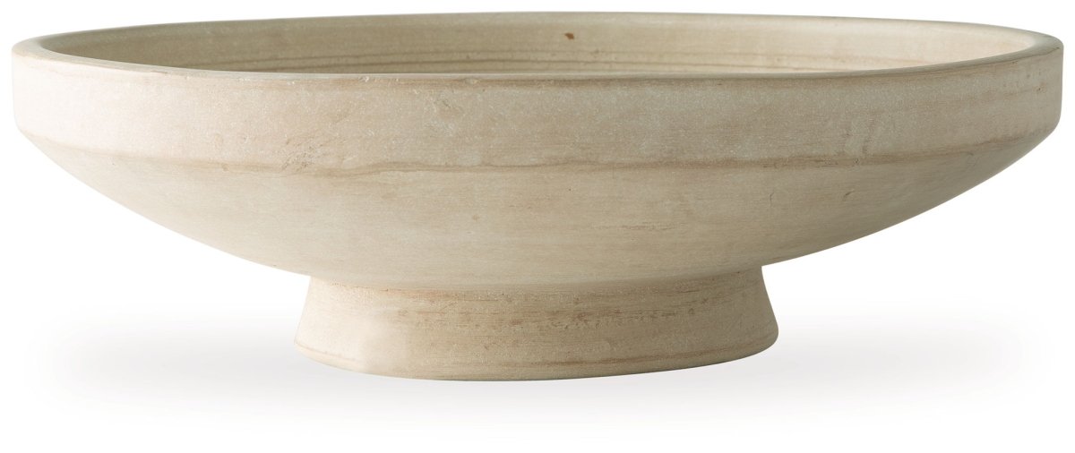 Justy - Bowl - Antique Beige Plates & Bowls by Signature Design by Ashley® - Walls Furniture & Mattress