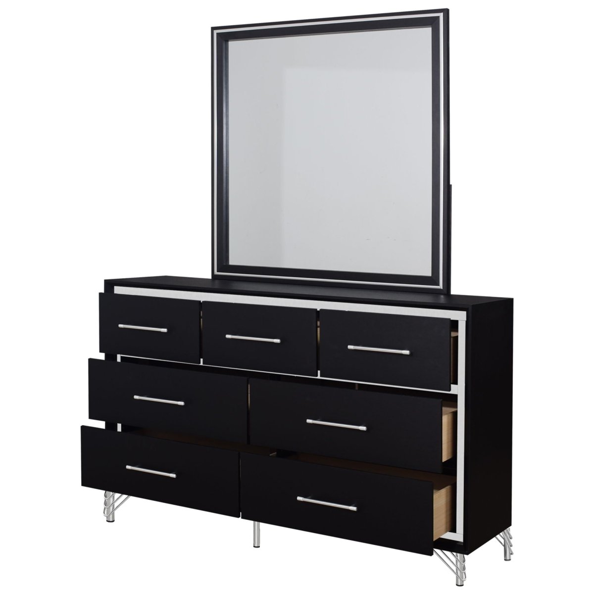 Ava - 7 Drawer Dresser Dresser & Mirror by New Classic - Walls Furniture & Mattress