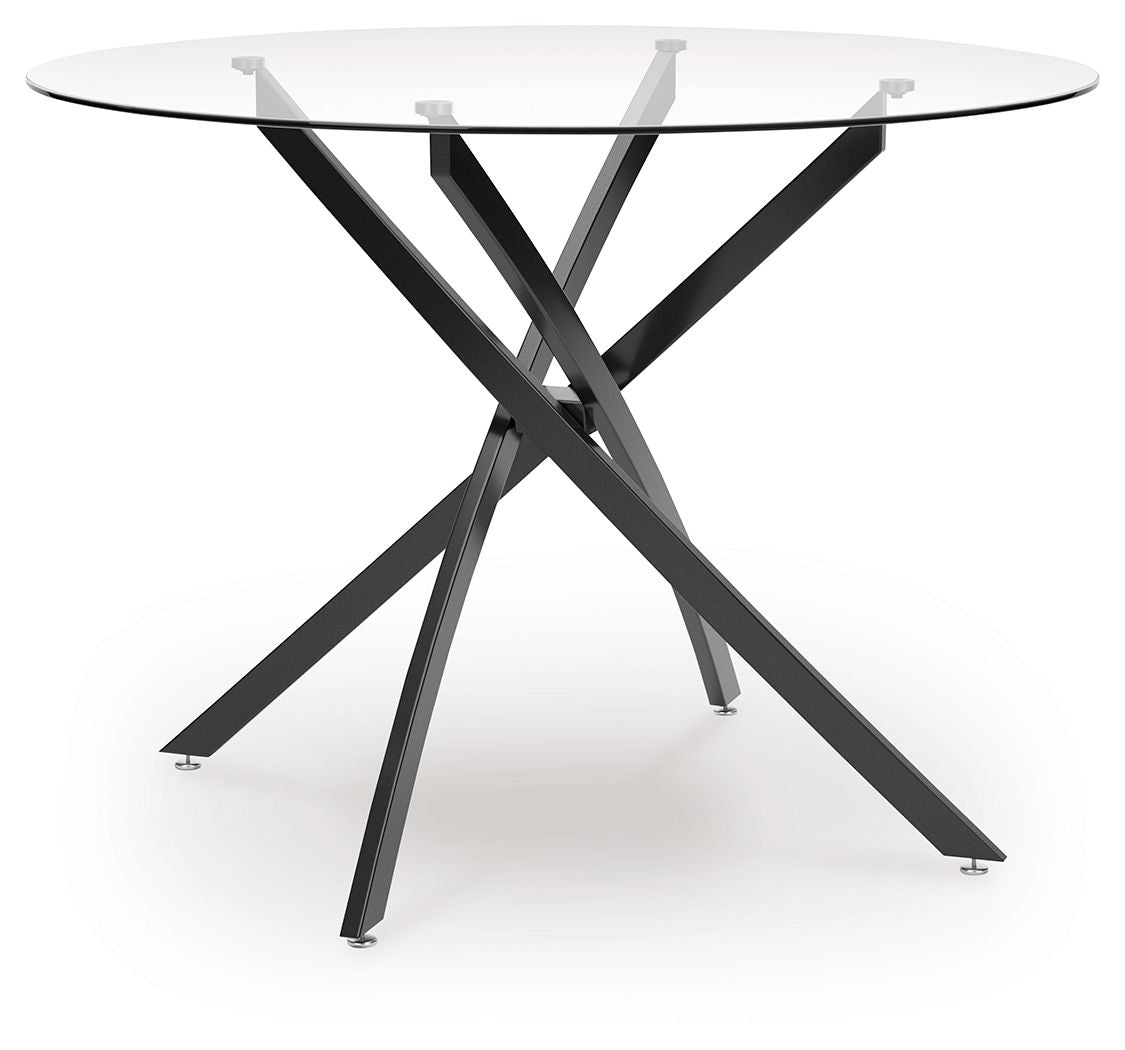 Pharwynn - 5 Pc. - Dining Room Table, 4 Side Chair - Black 5 Piece Dining Room Sets by Signature Design by Ashley® - Walls Furniture & Mattress