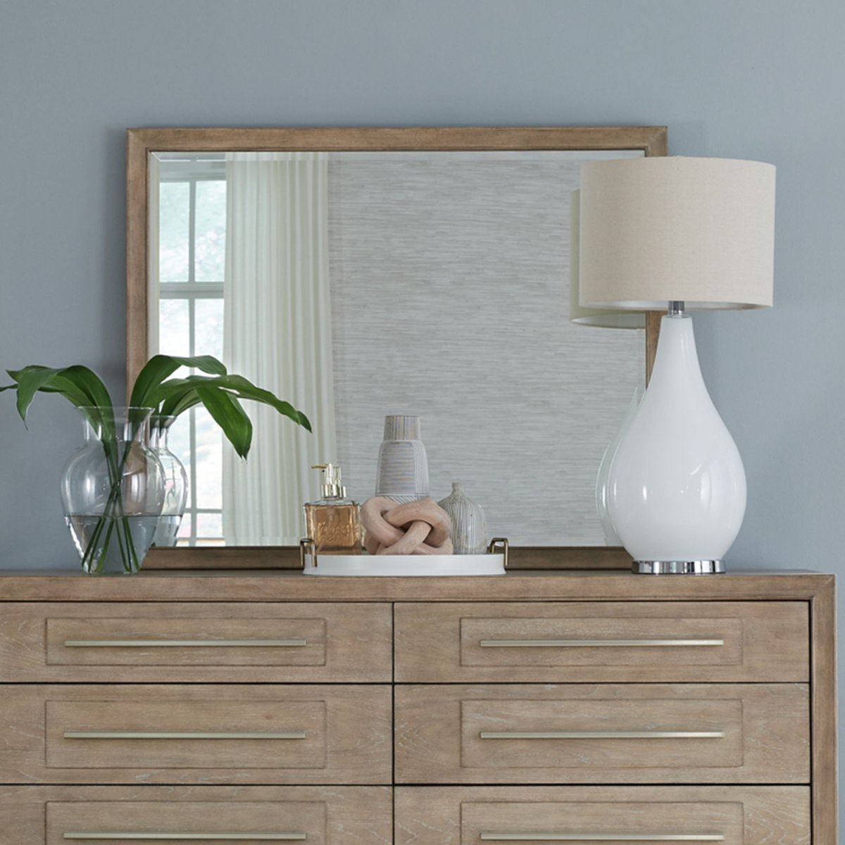 Brentwood - Landscape Mirror - Sandstone Landscape Mirrors by Liberty Furniture - Walls Furniture & Mattress