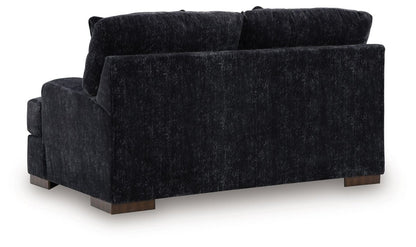 Whitmore Manor - Loveseat - Black Pearl Stationary Loveseats by Benchcraft® - Walls Furniture & Mattress