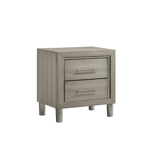 Lennox - 2 Drawer Nightstand - Gray Accent Nightstands by New Classic - Walls Furniture & Mattress