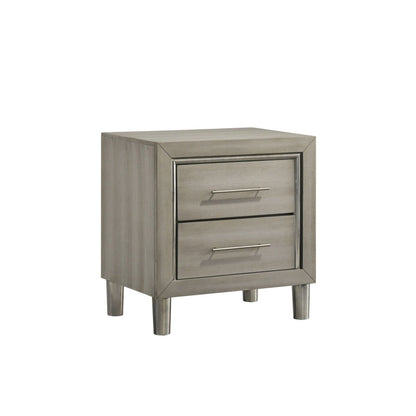 Lennox - 2 Drawer Nightstand - Gray Accent Nightstands by New Classic - Walls Furniture & Mattress