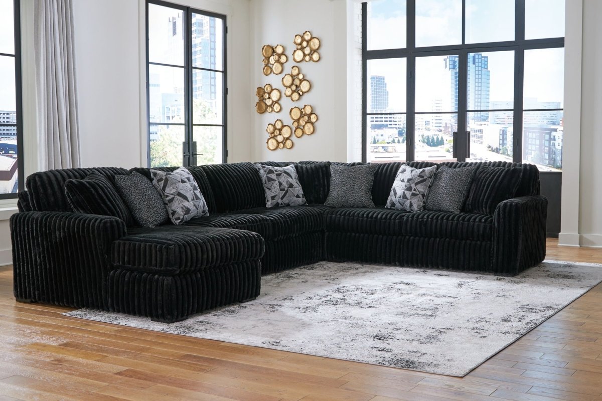 Midnight - Madness - Sectional Set 4 Piece Living Room Sets by Signature Design by Ashley® - Walls Furniture & Mattress
