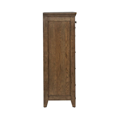 Carolina Park - 5 Drawer Chest - Brown Accent Chests by Liberty Furniture - Walls Furniture & Mattress