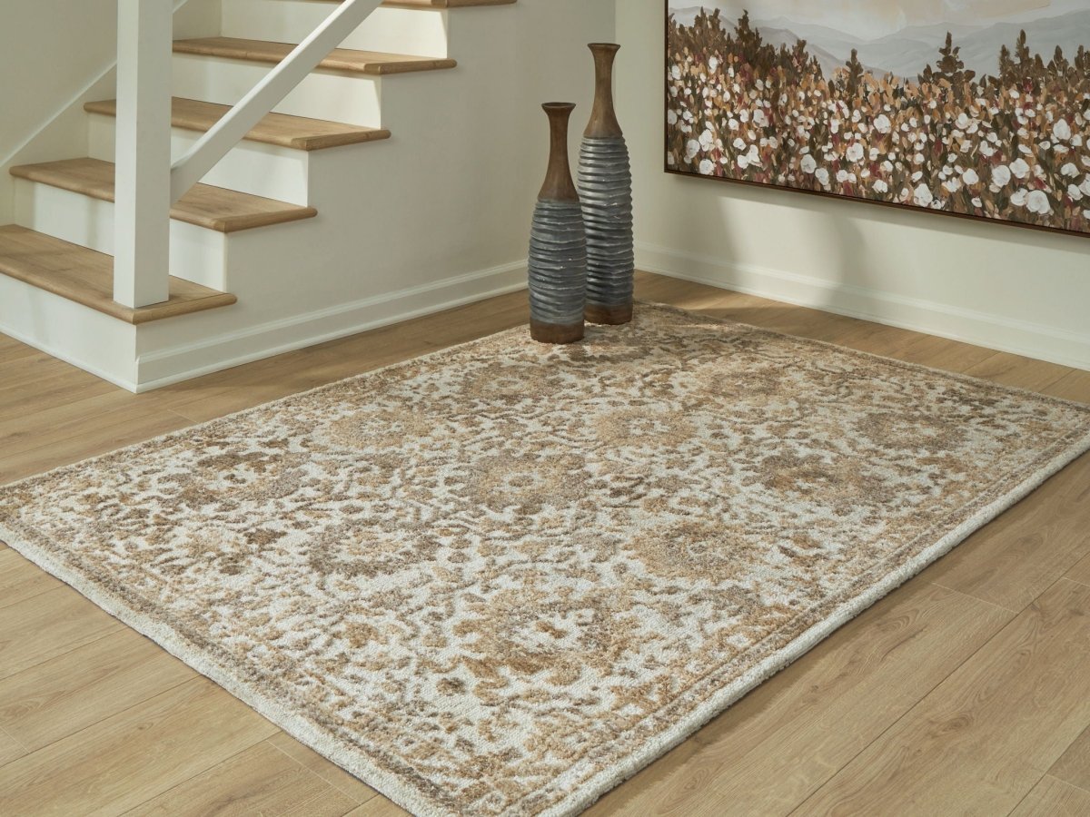 Sableridge - 5' x 7' Rug - Ivory / Taupe / Camel Area Rugs by Signature Design by Ashley® - Walls Furniture & Mattress