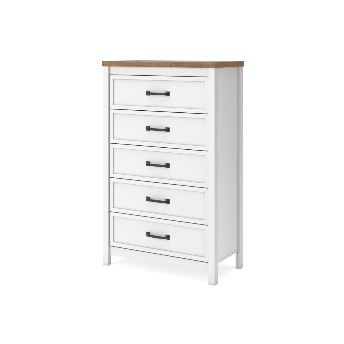 Kerisden - Five Drawer Chest - White / Brown Accent Chests by Signature Design by Ashley® - Walls Furniture & Mattress