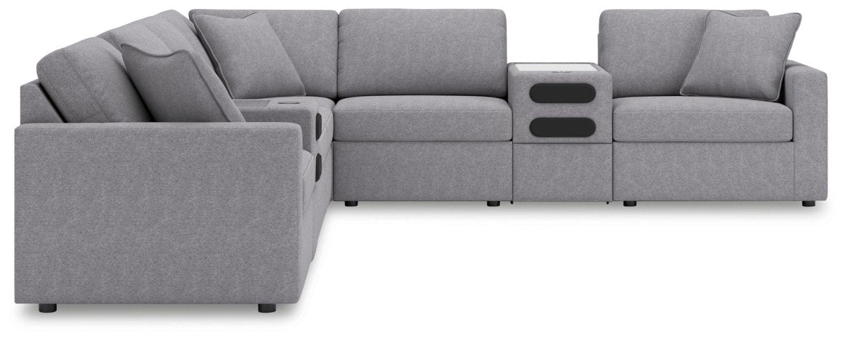 Modmax - Sectional - Granite Stationary Sectionals by Signature Design by Ashley® - Walls Furniture & Mattress