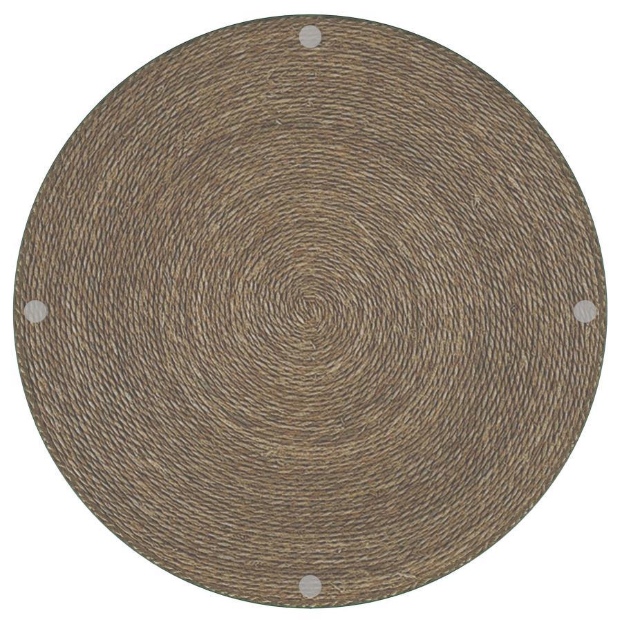 Halden - Round Woven Seagrass Accent Side Table - Light Brown Side Tables by Coaster Fine Furniture - Walls Furniture & Mattress