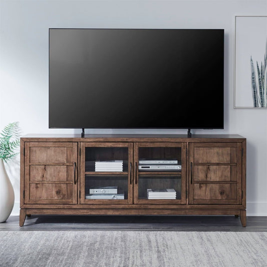Shaker Lakes - 82" TV Console - Harvest Brown TV Stands by Liberty Furniture - Walls Furniture & Mattress