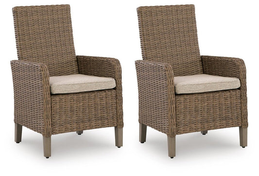 Laguna Heights - Arm Chair With Cushion (Set of 2) - Beige Chair Sets by Signature Design by Ashley® - Walls Furniture & Mattress